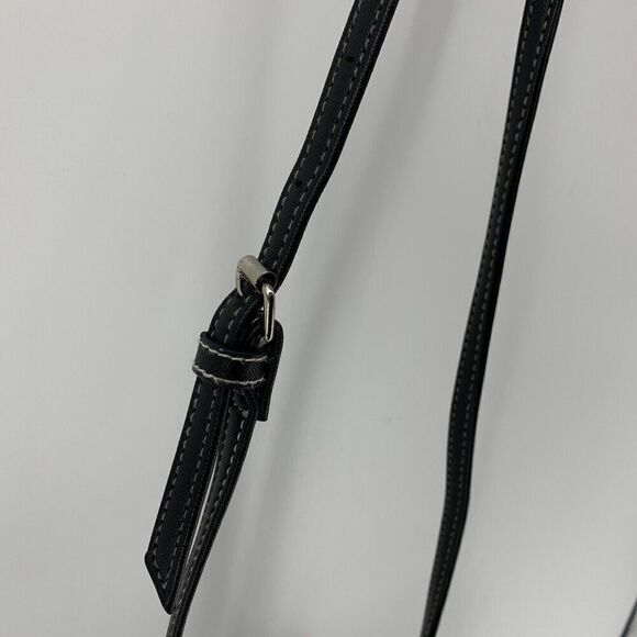 Kenneth Cole Reaction Black Small Crossbody Handbag Purse Vegan Leather Bag - Picture 4 of 9